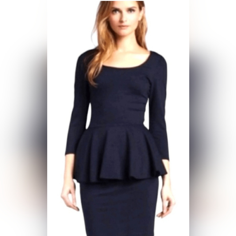 Elegant Black Peplum Dress